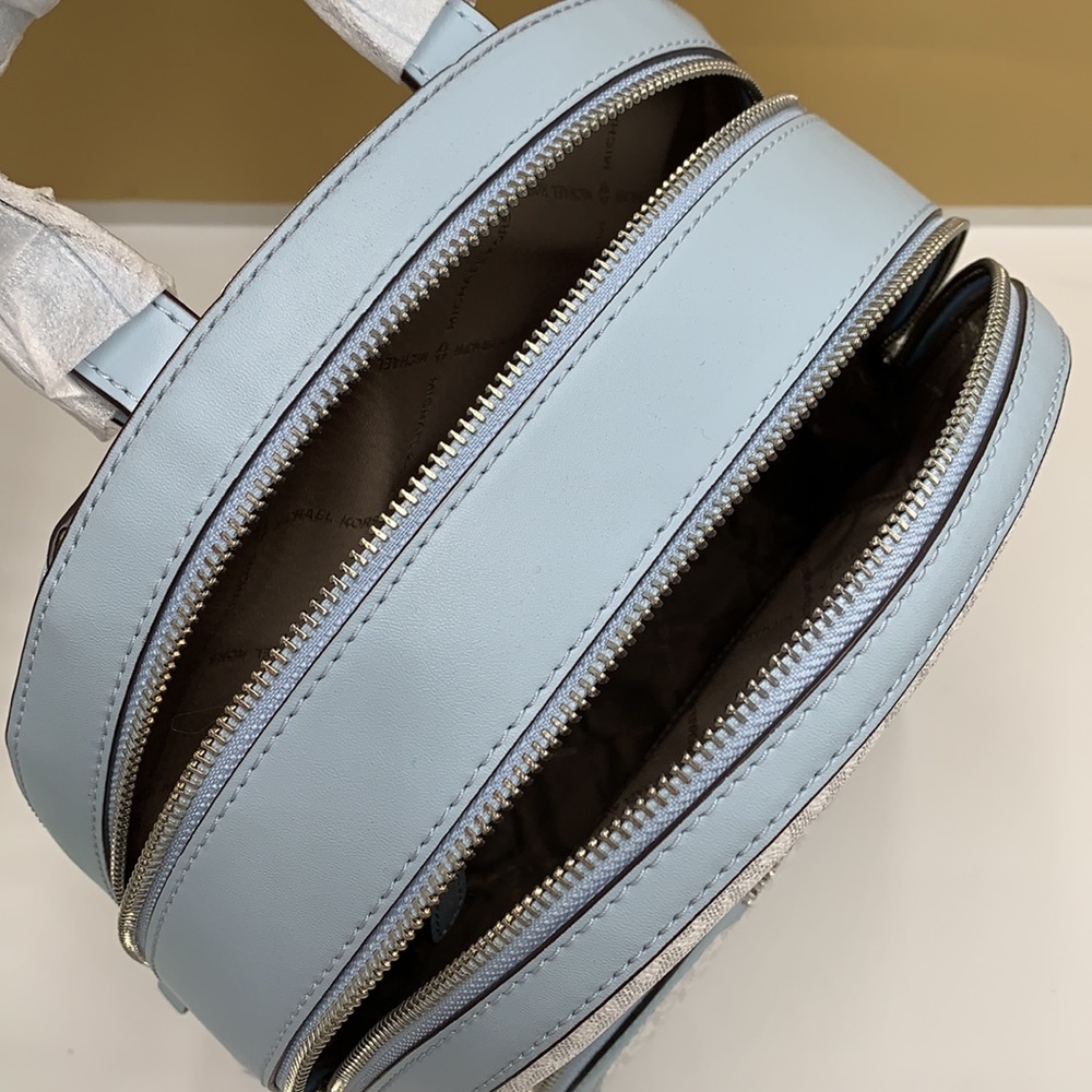 MICHAEL KORS JET SET GIRLS JAYCEE MEDIUM BACKPACK BRIGHT WHITE/ BLUE COL… - Picture 11 of 16